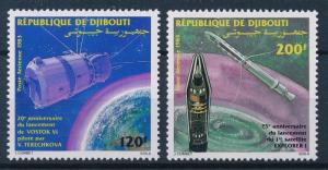 [64198] Djibouti 1983 Space Travel Weltraum Vostok 6 Explorer 1 Airmail MNH