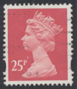 GB  Machin 25p SG Y1689 AOP Used SC# MH213 see scans & details