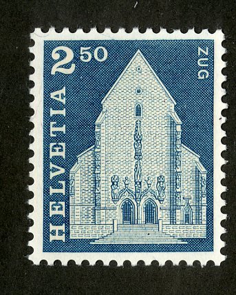 SWITZERLAND 454 MNH SCV $3.25 BIN $1.75 BUILDING