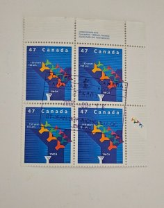 Canada 2001 YMCA #1925 Used Plate Block