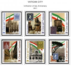 VATICAN CITY STAMP ALBUM PAGES 1921-2011 (191 PDF color illustrated pages)