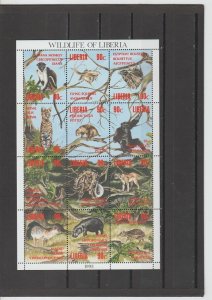 Liberia  Scott#  1160  MNH  Full Sheet of 12  (1993 Fauna)