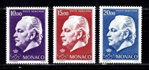 Monaco stamps #C81 - 83, MNH OG,  CV $31.00, some glue scuffs