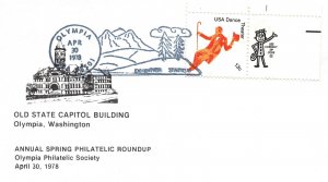 US EVENT CACHET COVER OLD STATE CAPITOL BUILDING AT OLYMPIA WASHINGTON 1978 TP3
