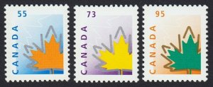 MAPLE LEAF * MEDIUM VALUE * Canada 1998 #1684-1686 MNH Set of 3, DEFINITIVES