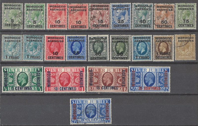 COLLECTION LOT # 2383 GREAT BRITAIN OFFICES IN MOROCCO 23 STAMPS 1917+ CLEARANCE