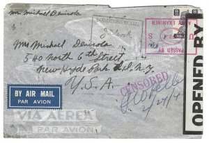 INDIA 1940.s SOLDIER CAPTAIN MAIL FRANKED 3 ANNAS KING GEORGE VI