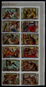 Burundi 485-87/C228-30 MNH imperf. Michelangelo SCV27.50