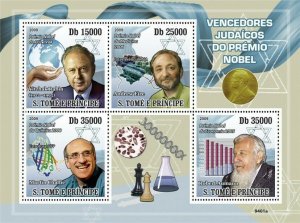 S. TOME & PRINCIPE 2009 - Jewish Nobel Prize Laureate 4v - Mi 4155-4158