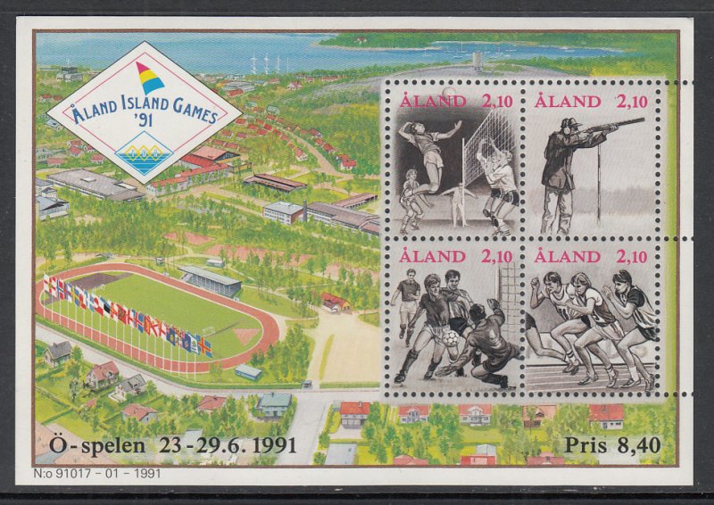 Aland 58 Sports Souvenir Sheet MNH VF