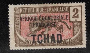 Chad TCHAD Scott 2,  MH* overprinted stamp