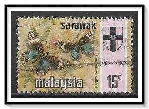 Sarawak #240 Butterfly & Crest Used