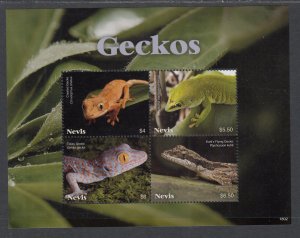Nevis 1941 Geckos Souvenir Sheet MNH VF