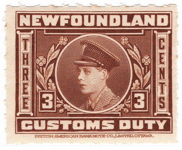 (I.B) Canada Revenue : Newfoundland Customs Duty 3c