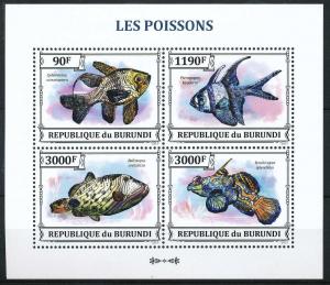 BURUNDI 2013 SHEET bur13308a MARINE LIFE POISSONS FISHES