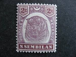 Malaya Negri Sembilan Sc 6 MH 2c Tiger nice stamp, check it out!