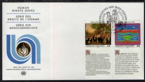 UN Vienna 150-151 Human Rights UN Postal Administration U/A FDC