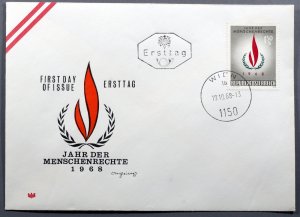 Austria #819 First Day Cover Intl. Human Rights Year