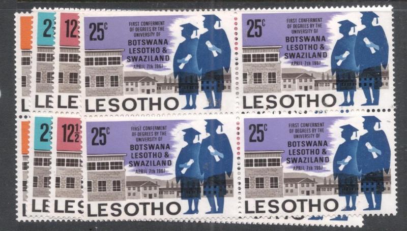 Lesotho SC 137-40 Blocks of Four MNH (2dmu)