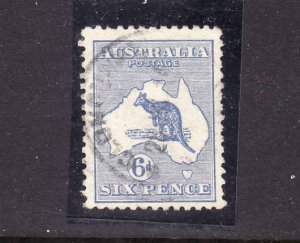 Australia-Sc#8-used-6p ultra Kangaroo-1913-