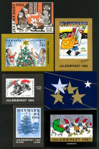 Denmark Selection Of 20 Christmas Seal Stamp Booklets