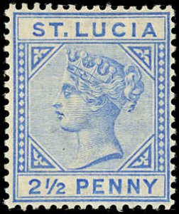 ST LUCIA Sc 31 F-VF/Mint H - 1891 2½p Queen Victoria