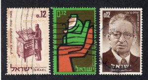 Israel 1963-64 12a Typesetter, 12a Insurance & 12a Ben-Zvi, Scott 241, 251, 255