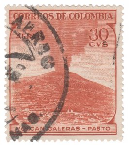 COLOMBIA AIRMAIL STAMP 1954. SCOTT # C244. USED. # 6
