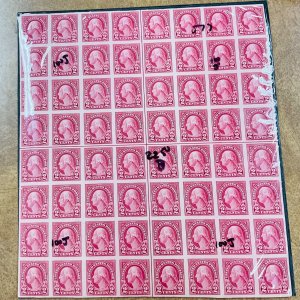 #577 Superb Jumbo  NH imperf  block 64 w/ center line , some would grade 100J