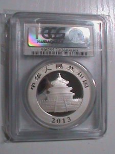 ​CHINA- 2013-LOVELY PANDAS -$10 SILVER DOLLARS-MS70-CERTIFIED BY PCGS -VF