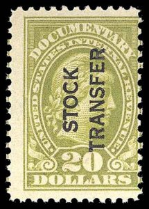 U.S. REV. STOCK TRANSFER RD18  Mint (ID # 90587)