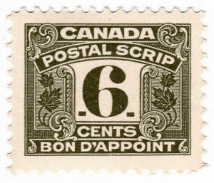 (I.B) Canada Revenue : Postal Scrip 6c