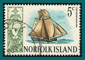 Norfolk Island 1967 Ships, 5c used #104,SG81