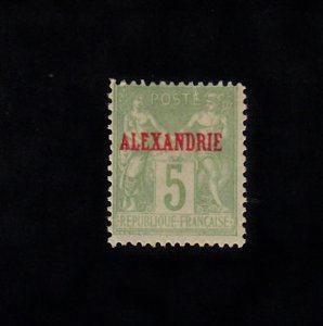 French Offices in Egypt (Alexandria) Scott #5 Unused, No Gum