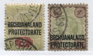 British Bechuanaland overprinted 1891 2d and 4d Jubilees used
