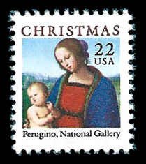 PCBstamps   US #2244 22c Christmas, Madonna & Child, MNH, (5)