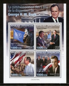 CENTRAL AFRICA 2023 5th MEMORIAL ANNIVERSARY OF GEORGE H.W. BUSH  SHEET MINT NH