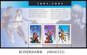 CANADA - 1991 BASKETBALL CENTENNIAL - MIN. SHEET MINT NH