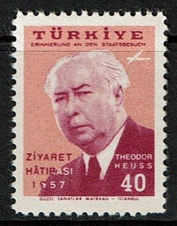 Turkey Scott C29 MNH (1957) German President Heuss