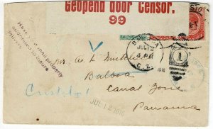 South Africa 1916 cover to the CANAL ZONE, censored, forwarded