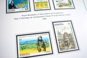 COLOR PRINTED SPAIN 1994-1999 STAMP ALBUM PAGES (58 illustrated pages)