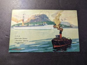 1929 Canada Postcard Cover Toronto Ontario to Trail BC