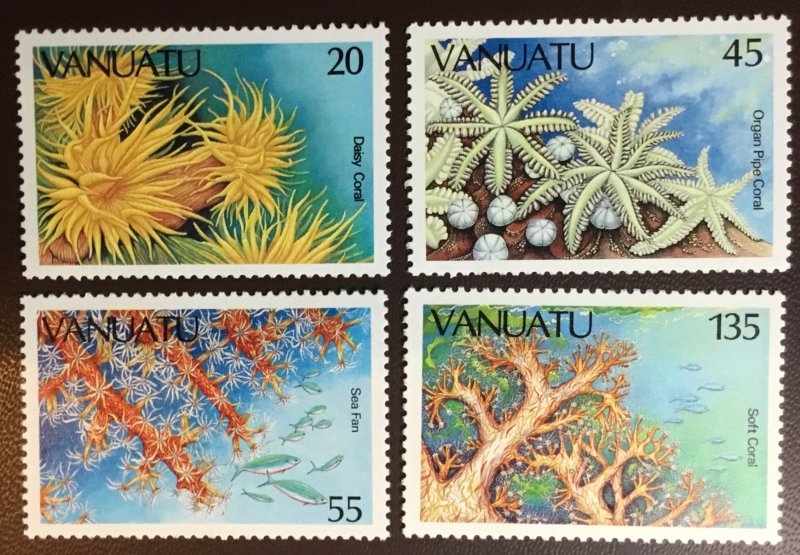 Vanuatu 1986 Corals Marine Life MNH