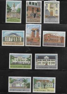 SURINAM  291-300 MINT HINGED BUILDINGS SET 1961