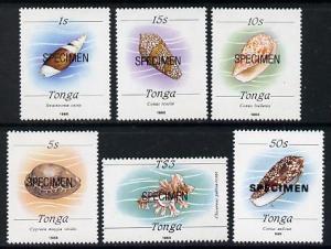 Tonga 1988 Marine Life (Shells) 6 values (1s, 5s, 10s, 15...