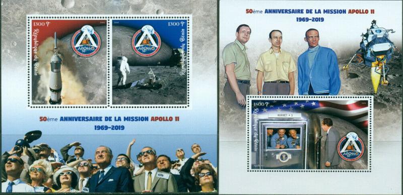 APOLLO 11 SPACE 50TH ANNIVERSARY MOON LANDING NASA ARMSTRONG MNH STAMPS SET