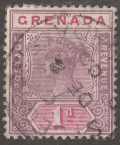 Grenada, stamp, Scott#40,  used, hinged,  1d,