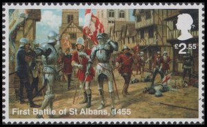 GB 4516 The Wars of the Roses First Battle of St Albans £2.55 single MNH 2021