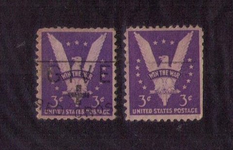 Used Reddish Violet US Sc 905b Variety Deep Shade Left Significantly Darker F-VF