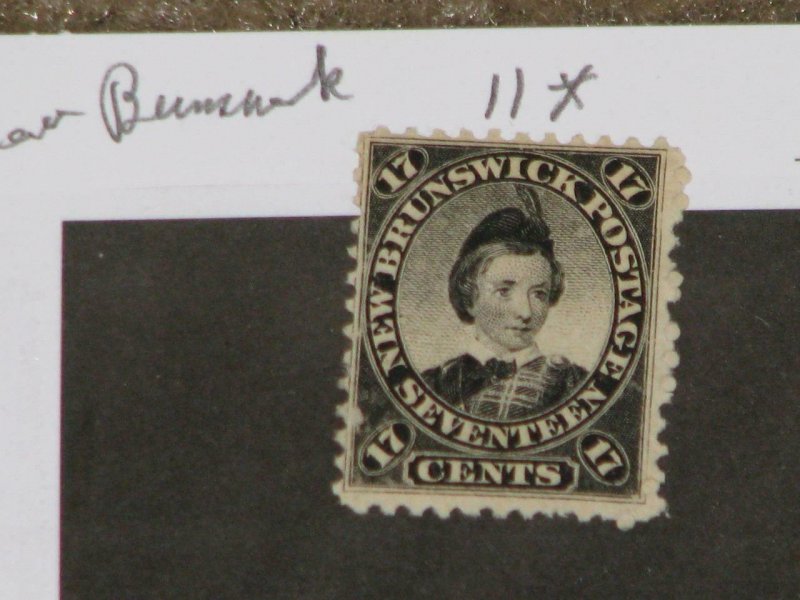 CANADA, NEW BRUNSWICK, SCOTT# 11, MINT HINGED 